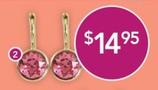 Wicked Sista - Crystal Drop Earrings Rose/Gold  offers at $14.95 in TerryWhite Chemmart