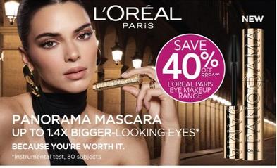 L'Oreal - Paris Volume Million Lashes Panorama Mascara Black 1 Each offers in TerryWhite Chemmart