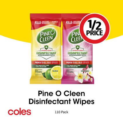 Pine O Cleen Disinfectant Wipes  offers at $6 in Coles