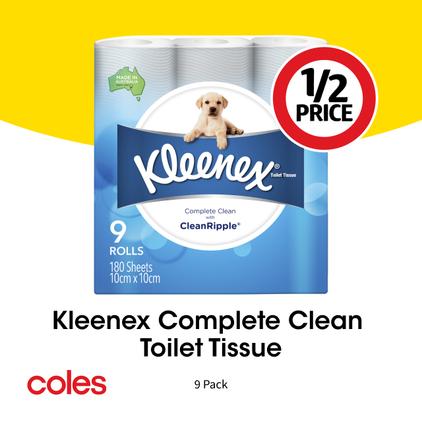 Kleenex Comlete Clean Toilet Tissue  offers at $4.5 in Coles