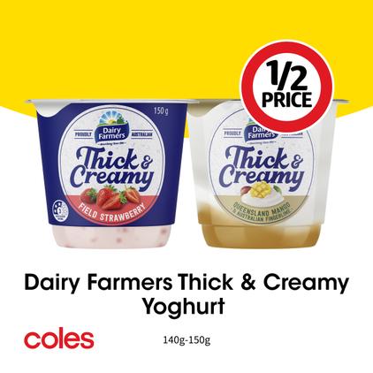 Dairy Farmers Thick & Creamy Yoghurt  offers at $1.3 in Coles