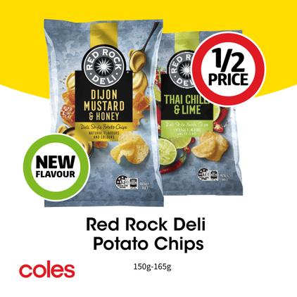Red Rock Deli Potato Chips  offers at $3.15 in Coles