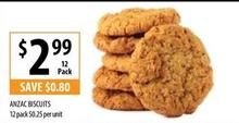 Anzac Biscuits 12 Pack offers at $2.99 in Supabarn