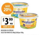 Spreads offers at $3.99 in Supabarn