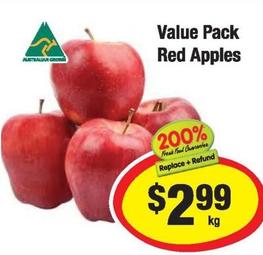 Value Pack Red Apples offers at $2.99 in CORNETTS