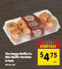 The Happy Muffin Co. - Mini Muffin Varieties 8 Pack offers at $4.75 in SPAR