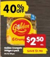Crumpets offers at $2.5 in SPAR