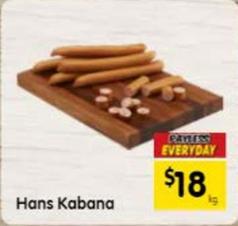 Hans - Kabana offers at $18 in SPAR