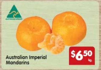 Australian Imperial Mandarins offers at $6.5 in SPAR