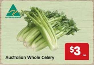 Celery offers at $3 in SPAR