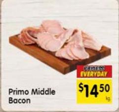 Primo - Middle Bacon offers at $14.5 in SPAR