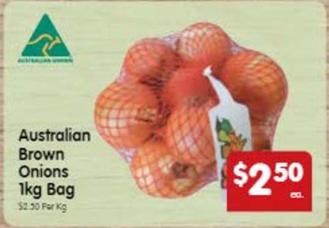 Australian Brown Onions 1kg Bag offers at $2.5 in SPAR