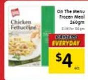 Frozen meals offers at $4 in SPAR