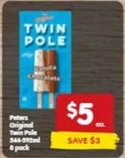 Peters - Original Twin Pole 544-392ml 8 Pack offers at $5 in SPAR
