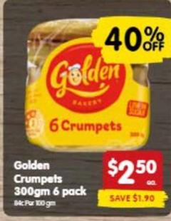 Golden - Crumpets 300gm 6 Pack offers at $2.5 in SPAR