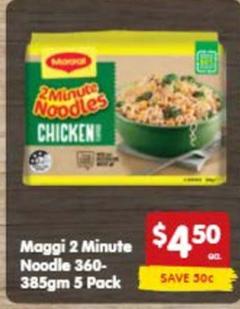 Noodle offers at $4.5 in SPAR