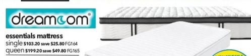 Dreamcom - Essentials Mattress offers at $103.2 in Cheap As Chips