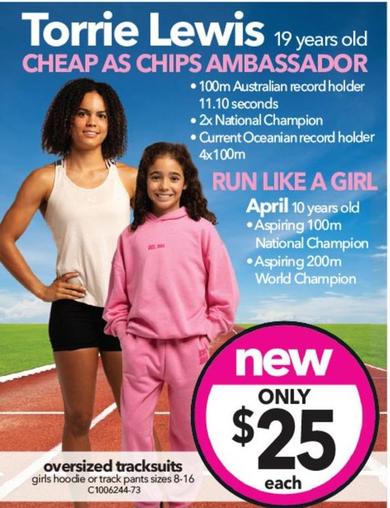Oversized Tracksuits offers at $25 in Cheap As Chips