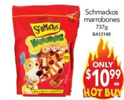 Schmackos - Marrobones 737g offers at $10.99 in Cheap As Chips