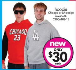 Hoodie Chicago Or La Design Sizes S-xl offers at $30 in Cheap As Chips