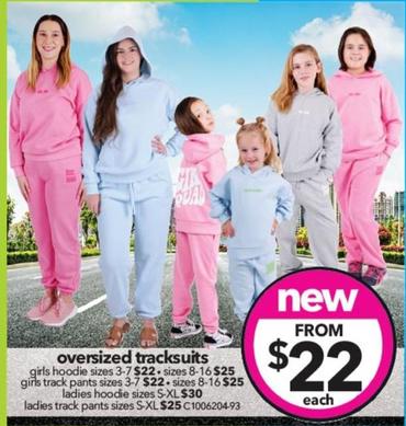Oversized Tracksuits offers at $22 in Cheap As Chips