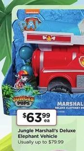 Jungle Marshall's Deluxe Elephant Vehicle offers at $63.99 in Toyworld