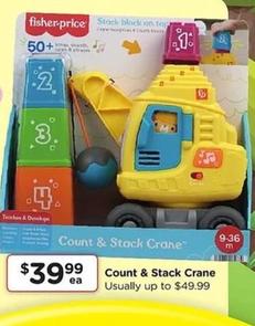 Fisher Price - Count & Stack Crane offers at $39.99 in Toyworld