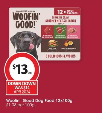 Woofin' Good - Dog Food 12x100g offers at $13 in Coles