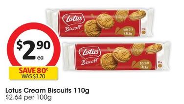 Lotus - Cream Biscuits 110g offers at $2.9 in Coles