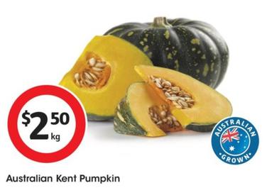Australian Kent Pumpkin offers at $2.5 in Coles
