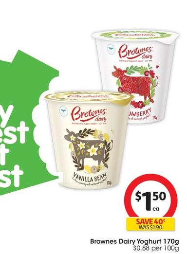 Brownes Dairy - Yoghurt 170g offers at $1.5 in Coles