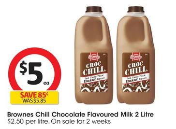 Brownes - Chill Chocolate Flavoured Milk 2 Litre offers at $5 in Coles