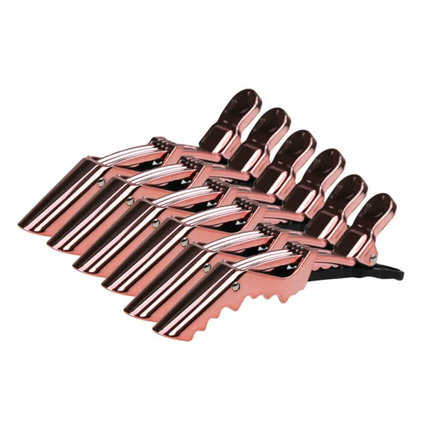 Glammar Crocodile Clips Rose Gold 6pk offers at $9.5 in AMR Hair & Beauty