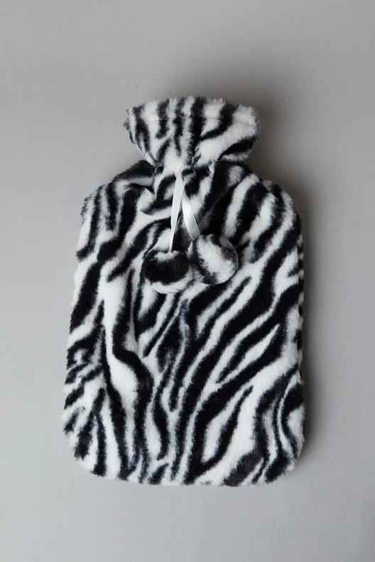 Black Animal Print Zebra Print Hot Water Bottle offers at $18.19 in Ally Fashion