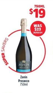Prosecco offers at $19 in BWS