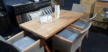 Clearance Sale - Montego Table with Florence Chairs offers in BBQ Factory