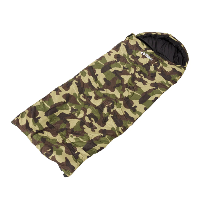 Outdoor Equipped Kids Green Camo Sleeping Bag offers at $69.99 in Compleat Angler