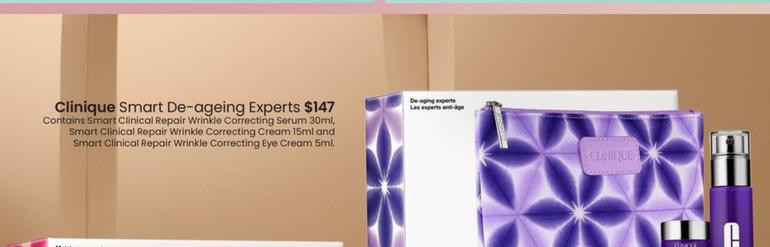 Clinique - Smart De-ageing Experts offers at $147 in Myer