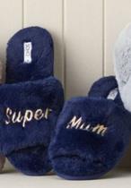 Soho - ‘Super Mum’ Slipper in Navy offers at $34.95 in Myer