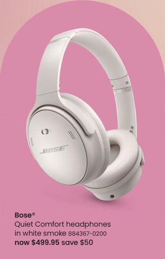 Bose - Quiet Comfort Headphones In White Smoke offers at $499.95 in Myer