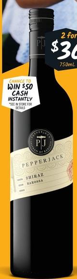 Pepperjack - Range (excl Midstrength) offers at $36 in Cellarbrations