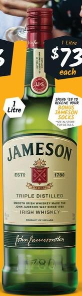 Jameson - Irish Whiskey offers at $74 in Cellarbrations