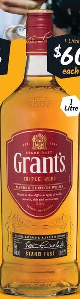Grant's - Triple Wood Blended Scotch Whisky offers at $60 in Cellarbrations