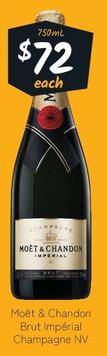 Moët & Chandon - Brut Impérial Champagne Nv offers at $72 in Cellarbrations