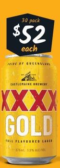 Xxxx - Gold Block Cans 375ml offers at $53 in Cellarbrations