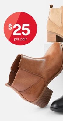 Mid Block Heel Boots offers at $25 in Kmart