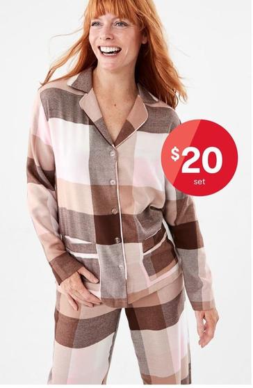 Printed Flannel Pyjama Set offers at $20 in Kmart