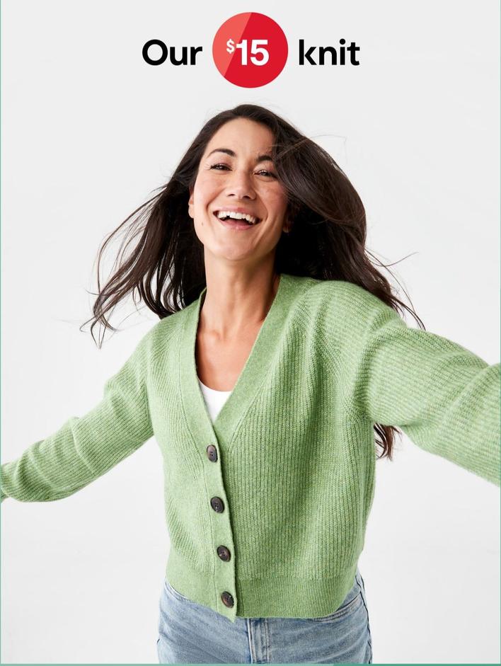 Button Through Cardigan offers at $15 in Kmart