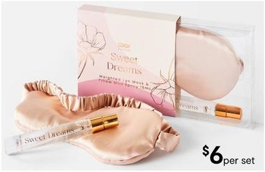OXX - Bodycare Sweet Dreams Weighted Eye Mask and Pillow Mist Spray offers at $6 in Kmart