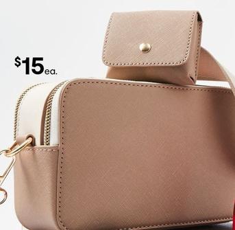 Double Zip Crossbody Bag offers at $15 in Kmart